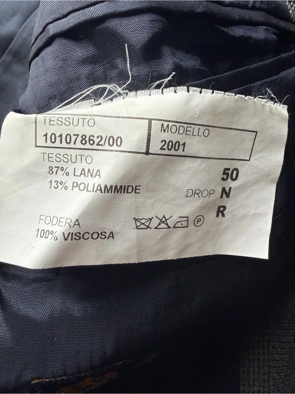 Mens Mila Schon Blue Three Button Sport Coat Blazer Jacket 50R Italian Made Wool